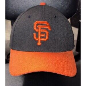 San Fran Giants New Era 39THIRTY Hat - Black Stretch Fit Cap - Size Small/Medium